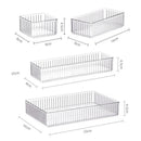 Axyaa Desk Drawer Organizer Set: Clear Plastic Storage Bins for Bathroom, Makeup, Kitchen