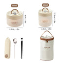 Axyaa Clear Plastic Lunch Box with Handle - Microwave Safe, Leak-proof Bento Box