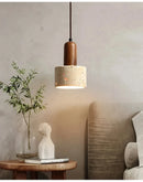 Axyaa Wabi Sabi Travertine Pendant Lamp for Dining Desk Kitchen Island & Restaurant Decor