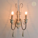 Axyaa Country Style Wooden Bead Wall Sconces for Living Room Lighting