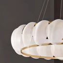 Axyaa Glass Leaf Chandelier: Custom LED Gold Luxury Pendant Light