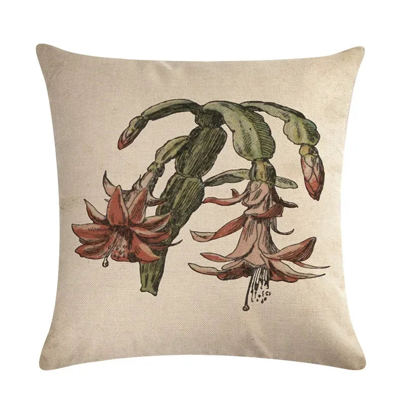 Axyaa Nordic Printed Cotton Linen Pillowcase for Home Office Decor 45*45cm