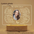 Axyaa Light Up Picture Frames - Personalized Memorial Plaque Lamp