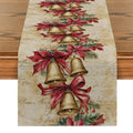 Axyaa Retro Style Christmas Table Runner for Wedding Holiday Party Decor