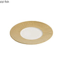 Axyaa Golden Edged Tree Pattern Ceramic Dining Plate Set