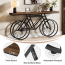 Axyaa Industrial Bicycle Metal Base Console Table, 70.9" Extra Long Narrow Sofa Entryway