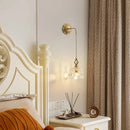 Axyaa French Cream Copper Wall Light with Glass Shade for Indoor Décor