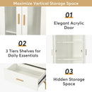 Axyaa LED Bookcase with Doors, Storage Drawers | Contemporary Shelf with Lighting
