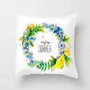 Lemon Pattern Summer Cushion Cover Throw Pillow for Sofa Decoration by Axyaa