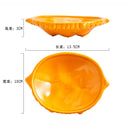 Axyaa Crab Shell Plate: Ceramic Sushi Appetizer Dessert Snack Plate - Molecular Cuisine Tableware