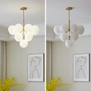 Axyaa Modern Glass Chandelier Luxury French Pendant Light for Home Decor