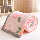 Axyaa Floral Flannel Fleece Blanket - Soft All Season Throw for Bed Sofa