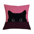 Black Cat Printed Cushion Cover for Home Sofa Car Decor - Axyaa Brand