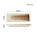 Axyaa Ceramic Sushi & Dessert Plate Set - Modern Molecular Cuisine Tableware