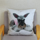 Axyaa Cute Schnauzer Print Pillowcase Cover