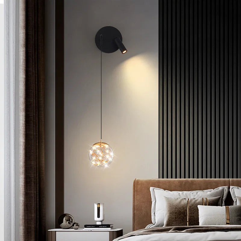 Axya LED Bedside Wall Lamp with Spotlights for Bedroom and Living Room