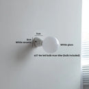 Axyaa LED Bathroom Wall Lamp White Black Glass Nordic Bedside Light