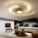 Axyaa Creative Fan LED Ceiling Lamp for Modern Living Room Decor