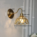 Axyaa Green Glass LED Wall Sconce with Copper Knob Switch