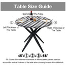 Axyaa Round Vinyl Tablecloth Waterproof Elastic Fitted Table Cover for Home Outdoor Picnic