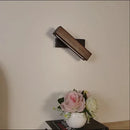 Axyaa Rotatable Walnut Bedroom Wall Sconce Light LED Simple Nordic Reading Light