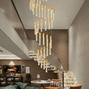 Axyaa Modern Crystal Chandeliers, Staircase Chandeliers, Living Room Lighting Fixtures