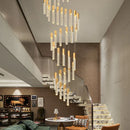 Axyaa Crystal Chandeliers & Indoor Lighting Fixtures: Modern Villa & Living Room Staircase Chandeliers
