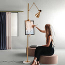 Axyaa Modern Metal Marble LED Floor Lamp for Bedroom Study Cafe Decor