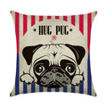 Cute Dog Watercolor Linen Cushion Cover 45*45cm - Axyaa
