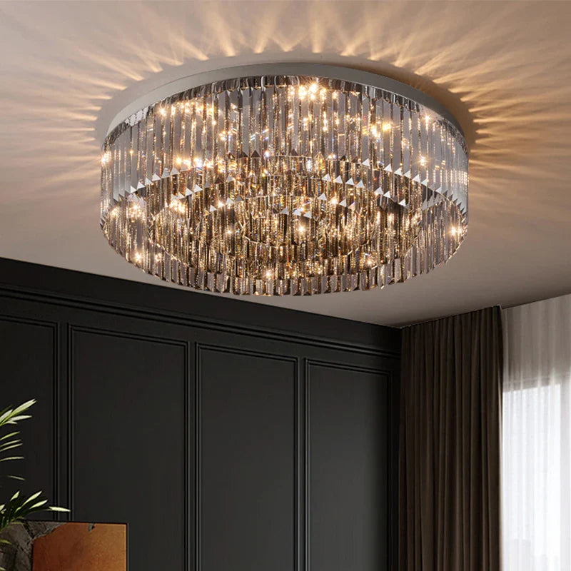 Luxury Villa Crystal Chandelier - Axyaa Nordic Ceiling Light