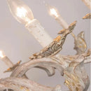 Axyaa Solid Wood Chandelier: Elegant French Design for Home Decor & LED Lighting