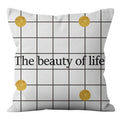 Axyaa Geometric Letters Print Sofa Cushion Cover Home Decor Party Bedding