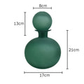 Frosted Glass Vase with Artificial Flowers - Axyaa Aesthetic Decor