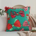 Axyaa Christmas Cushion Cover with Balls - Festive Living Room Decor - 45x45