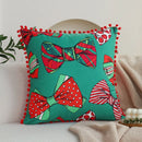 Axyaa Christmas Cushion Cover with Balls - Festive Living Room Decor - 45x45