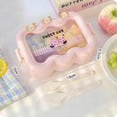 Axyaa Kawaii Bento Box Set with Spoon and Fork - Microwave Safe Lunch Container