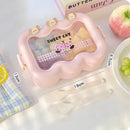 Axyaa Kawaii Bento Lunch Box Set with Spoon and Fork, Microwave Safe Food Containers