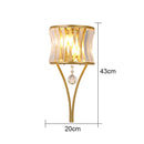 Axyaa Teardrop Crystal Wall Lamp: Elegant Lighting for Bedroom, Living Room, and Aisle