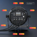 Axyaa RGBW LED Par Lights 4PCS 250W Waterproof Stage Lighting