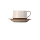 Axyaa Nordic Coarse Pottery Coffee Cup and Saucer Set, Japanese Ceramic Retro Style