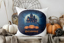 Axyaa Halloween Ghost & Pumpkin Pattern Cushion Cover for Sofa, Bedroom, Car