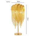 Axyaa Postmodern Tassel Chain LED Floor Lamp Gold/Silver Luxury for Living Room