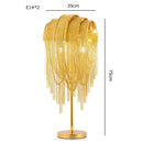 Axyaa Postmodern Tassel Chain LED Floor Lamp Gold/Silver Luxury for Living Room