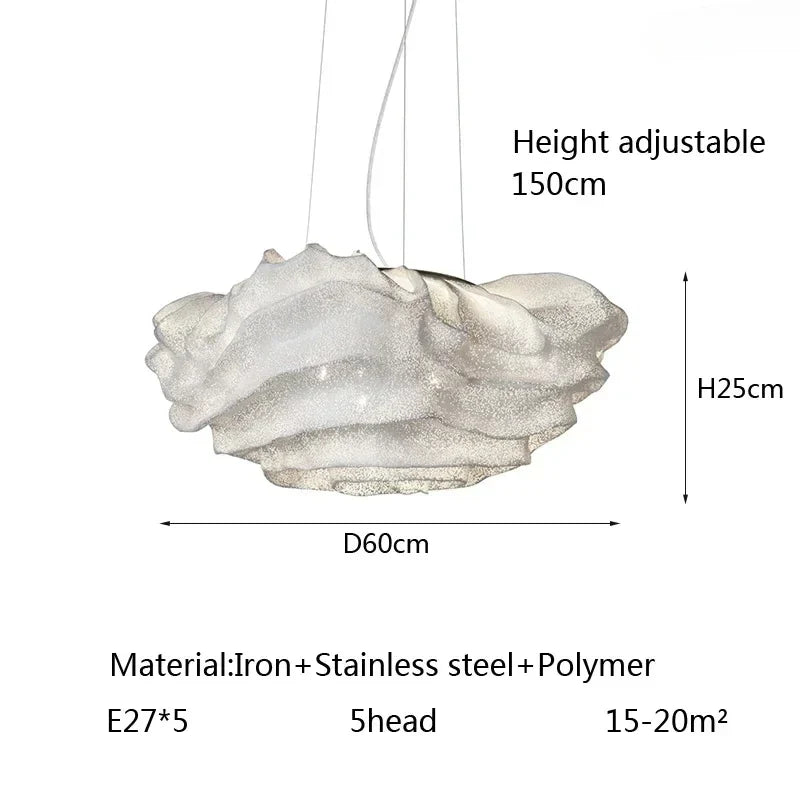 Axyaa Art Deco LED Cloud Pendant Lights for Modern Restaurant and Living Room
