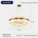 Axyaa Crystal Chandelier, Post-Modern Minimalist Lighting Fixture for Living Room, Bedroom, Dining Room