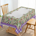 Axyaa Table Runner - Farmhouse Dining Decor for Kitchen, Wedding Party, Rabbit Flower Mushroom Theme