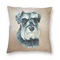 Axyaa Miniature Schnauzer Dog Cartoon Cushion Cover for Sofa - Puppy Lover's Nordic Pillow