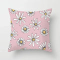 Nordic Daisy Print Pillow Cover by Axyaa - Modern Floral Cushion for Living Room
