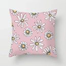 Nordic Daisy Print Pillow Cover by Axyaa - Modern Floral Cushion for Living Room