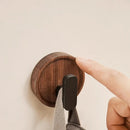 Axyaa Walnut Coat Rack Hooks: Stylish Black Wall Hangers for Keys, Clothes, Towels & Robes